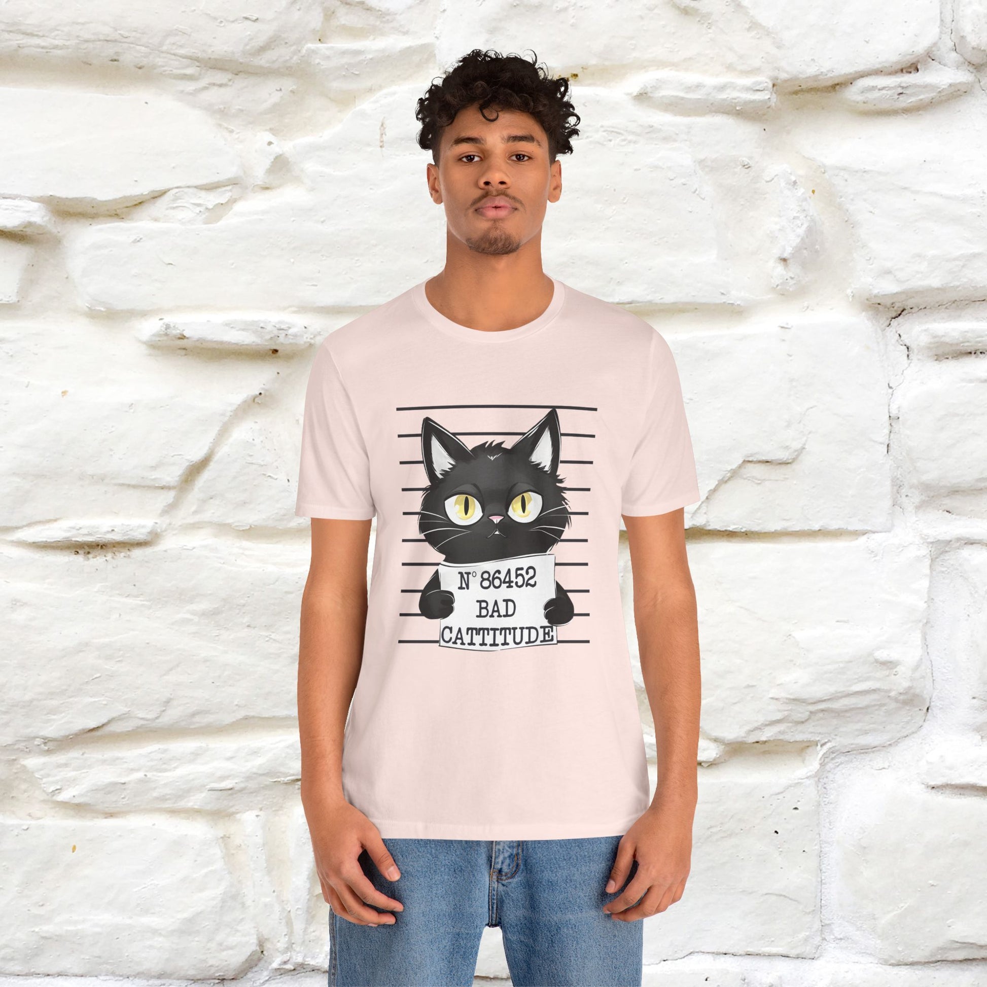 "Bad Cattitude" T-Shirt for Men & Women | 100% Cotton* - Nunu&Miao Studio