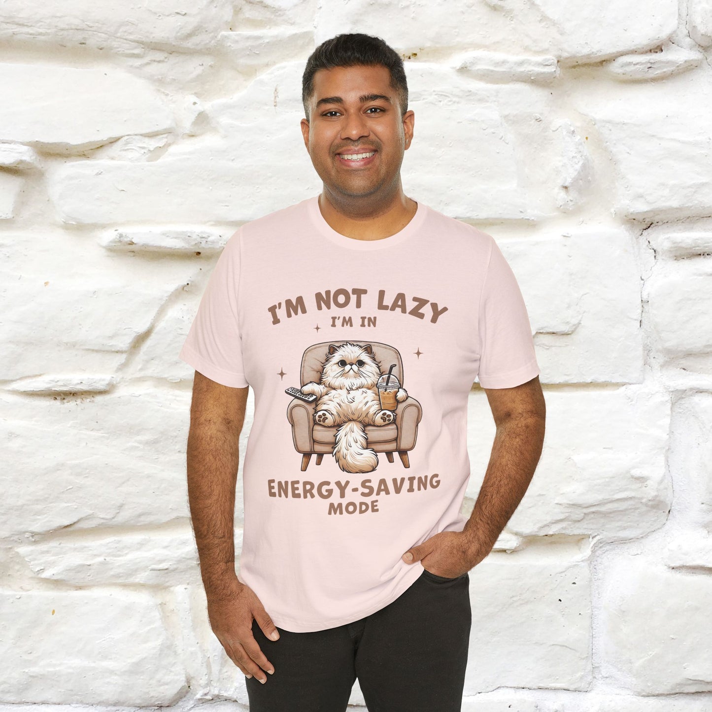 "I'm Not Lazy I'm In Energy-Saving Mode " Cat T-shirt |Nunu&Miao Studio - Nunu&Miao Studio
