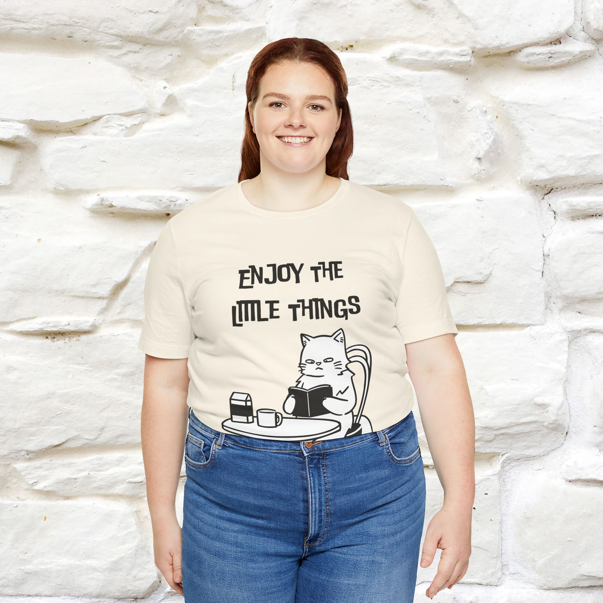 "Enjoy The Little Things." Cat T-Shirt | Nunu&Miao Studio
