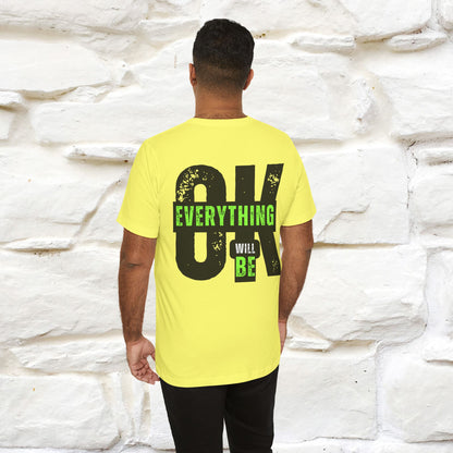 ''Everything Will Be Ok '' Cat T-Shirt Front and Back Design | Nunu&Miao Studio - Nunu&Miao Studio