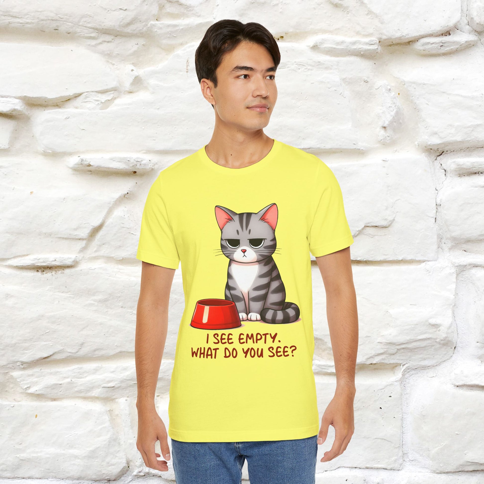 "I See Empty. What Do You See"  | Cat T-Shirt | Nunu&Miao Studio - Nunu&Miao Studio