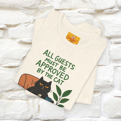 "All Guest Must Be Approved By The Cat - NO,MAYBE" Cat T-shirt |Nunu&Miao Studio - Nunu&Miao Studio