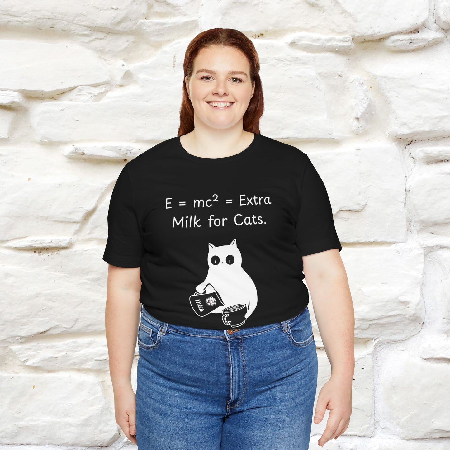 ''E = mc² = Extra Milk for Cats.''| Funny T-Shirt | Nunu&Miao Studio