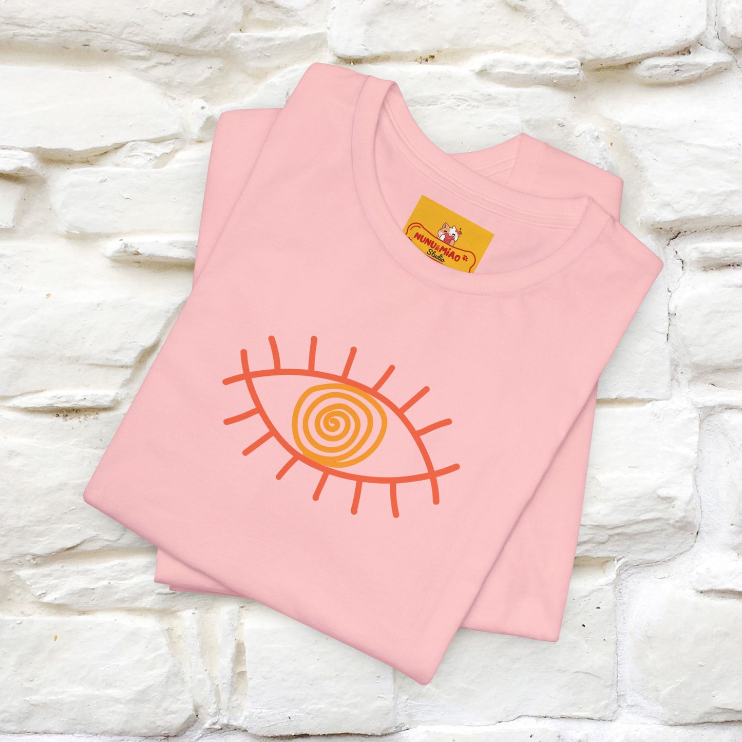 "The Hypnotic Meow'' Cat T-Shirt Front and Back Design | Nunu&Miao Studio - Nunu&Miao Studio