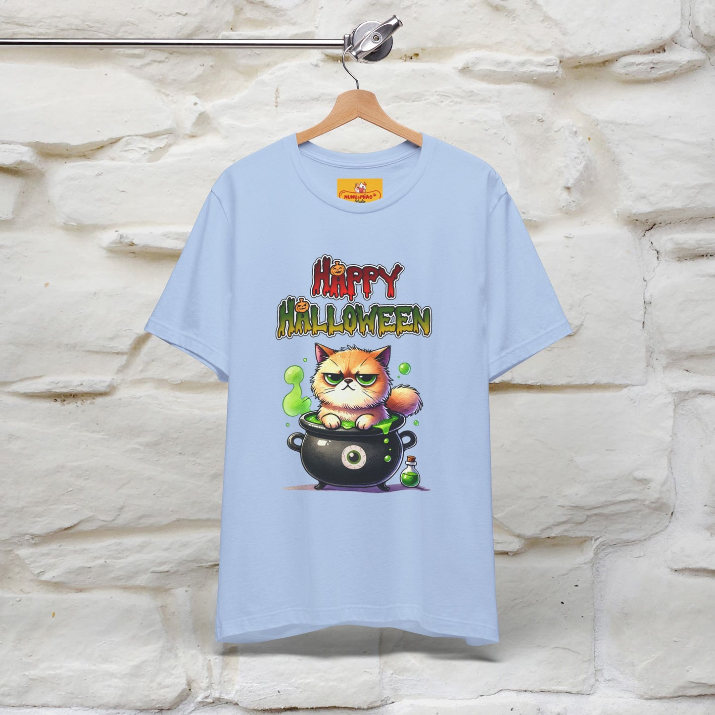 "Angry Cat Happy Halloween" Cat  T-shirt |Nunu&Miao Studio - Nunu&Miao Studio