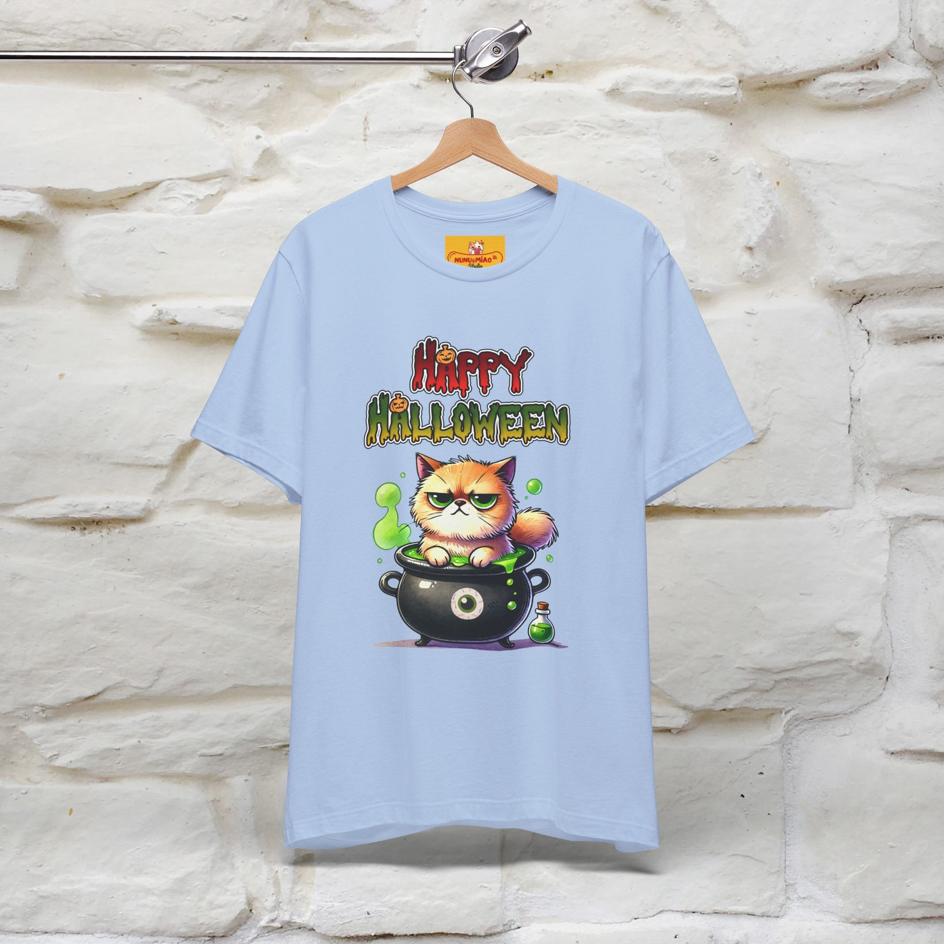 "Angry Cat Happy Halloween" Cat  T-shirt |Nunu&Miao Studio - Nunu&Miao Studio
