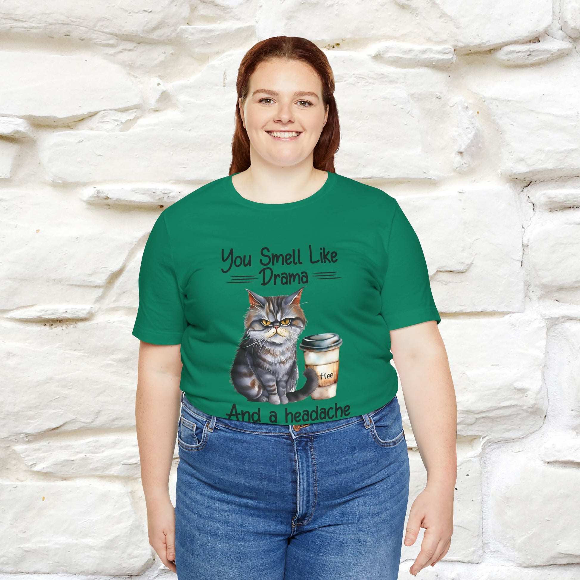 You Smell Like Drama and a Headache" Cat T-Shirt for Men & Women | 100% Cotton* - Nunu&Miao Studio