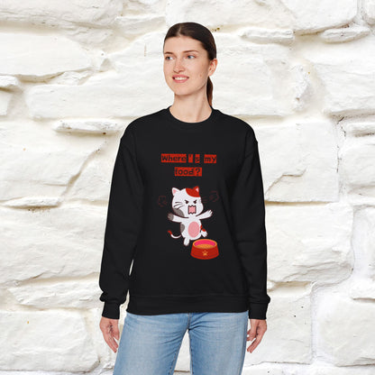 ''Where's My Food'' | Cute Cat Sweatshirt | Nunu&Miao Studio