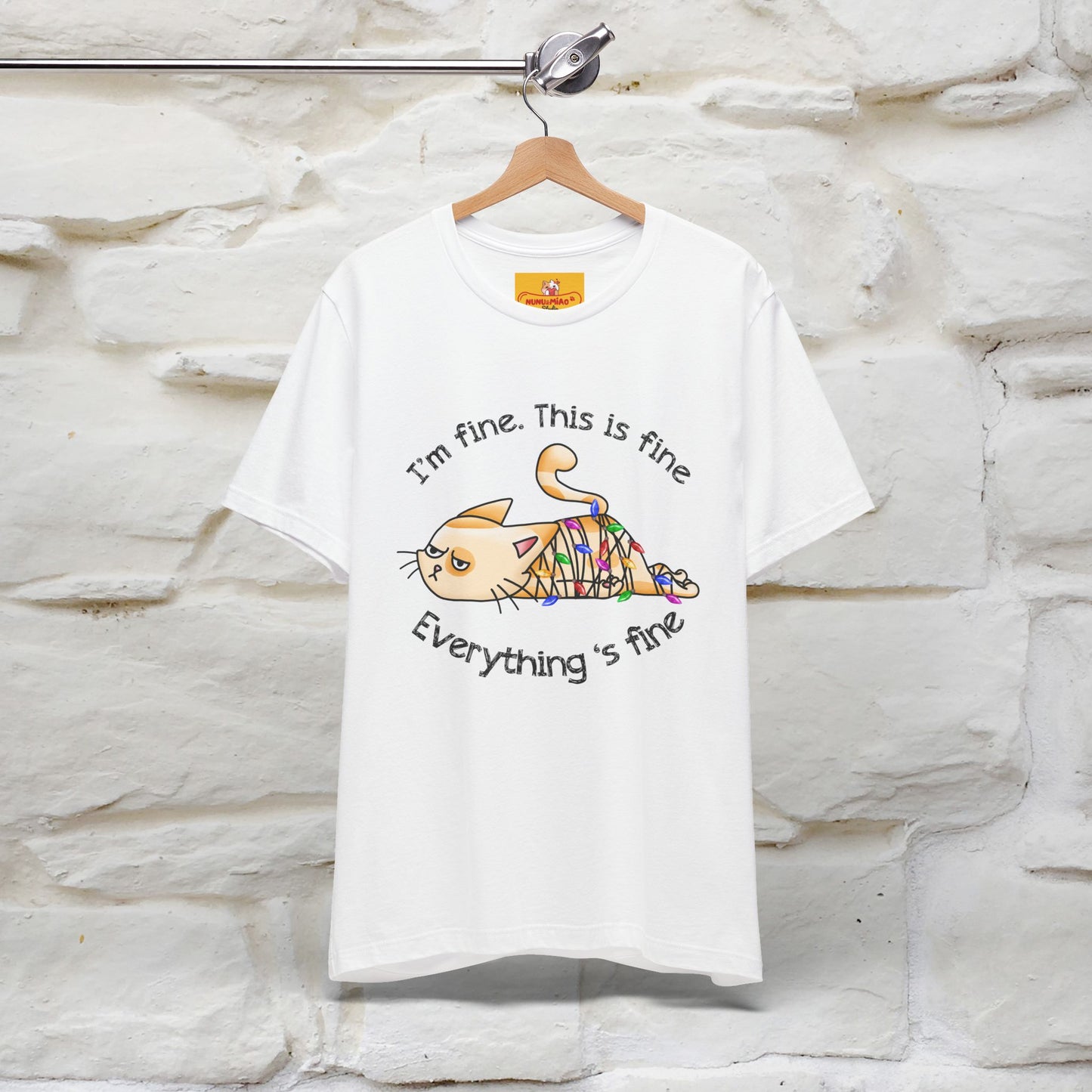 "This Is Fine" |Funny Cat T-Shirt | Nunu&Miao Studio