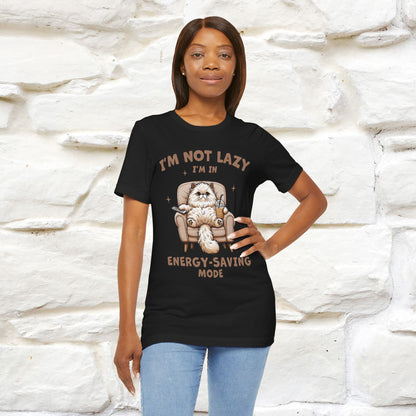 "I'm Not Lazy I'm In Energy-Saving Mode " Cat T-shirt |Nunu&Miao Studio - Nunu&Miao Studio