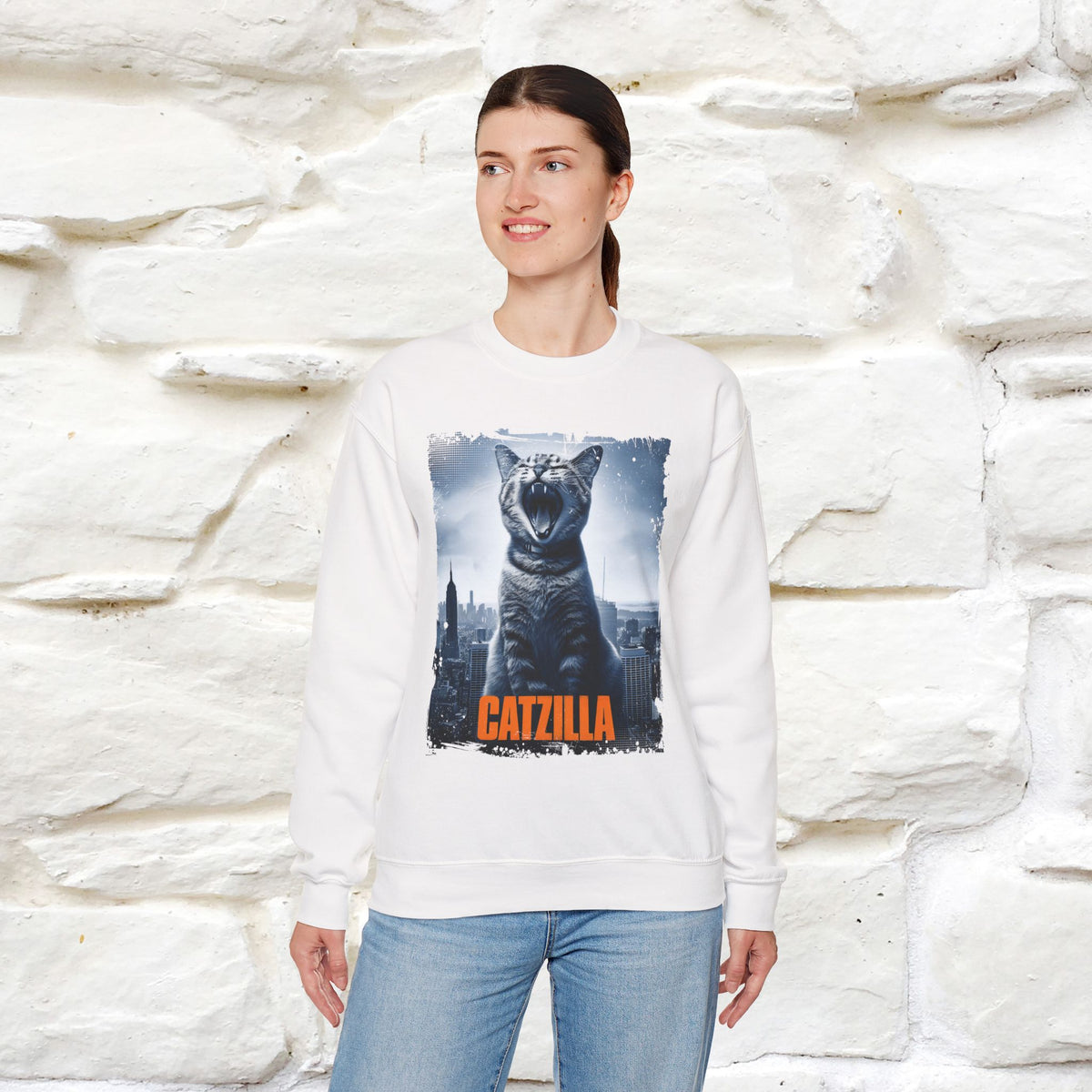 "Catzilla'' |Cat Sweatshirt | Nunu&Miao Studio