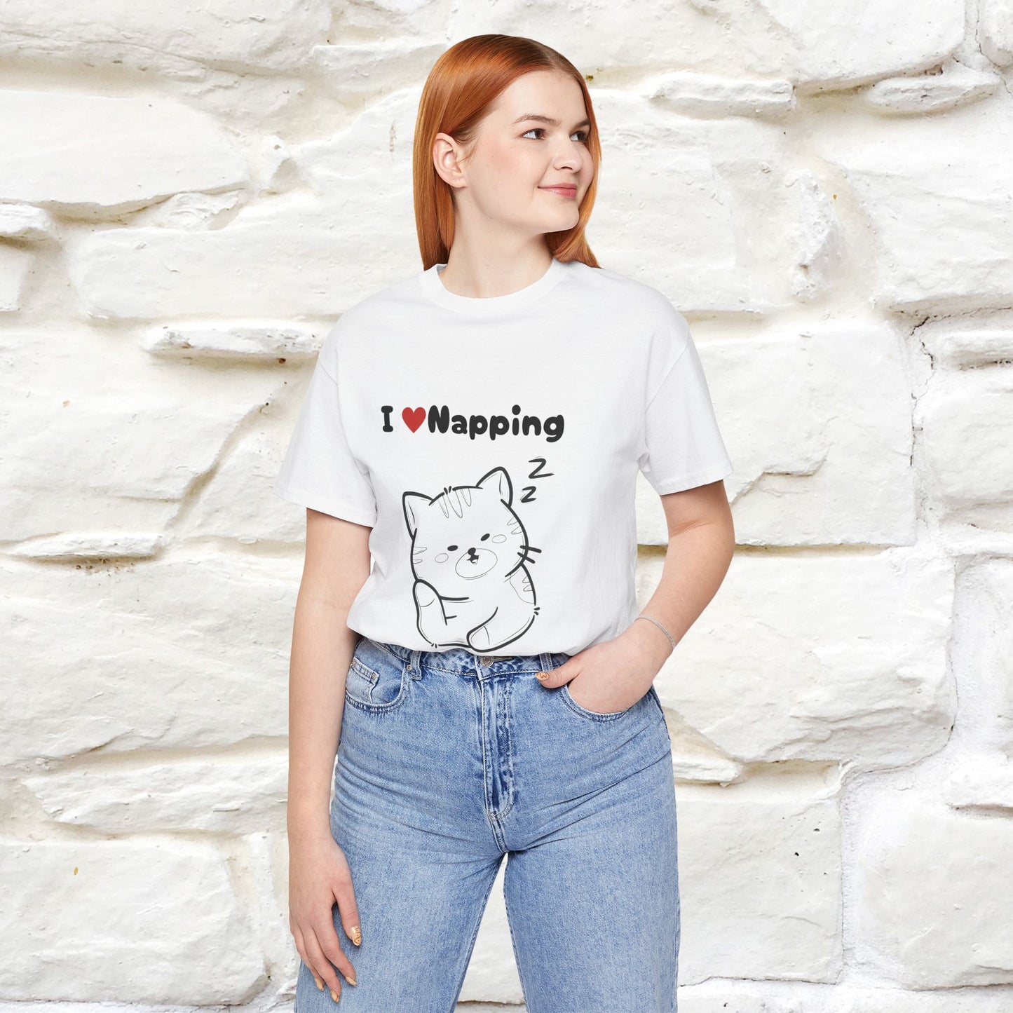 "I Love Napping" Cat T-Shirt | Nunu&Miao Studio - Nunu&Miao Studio