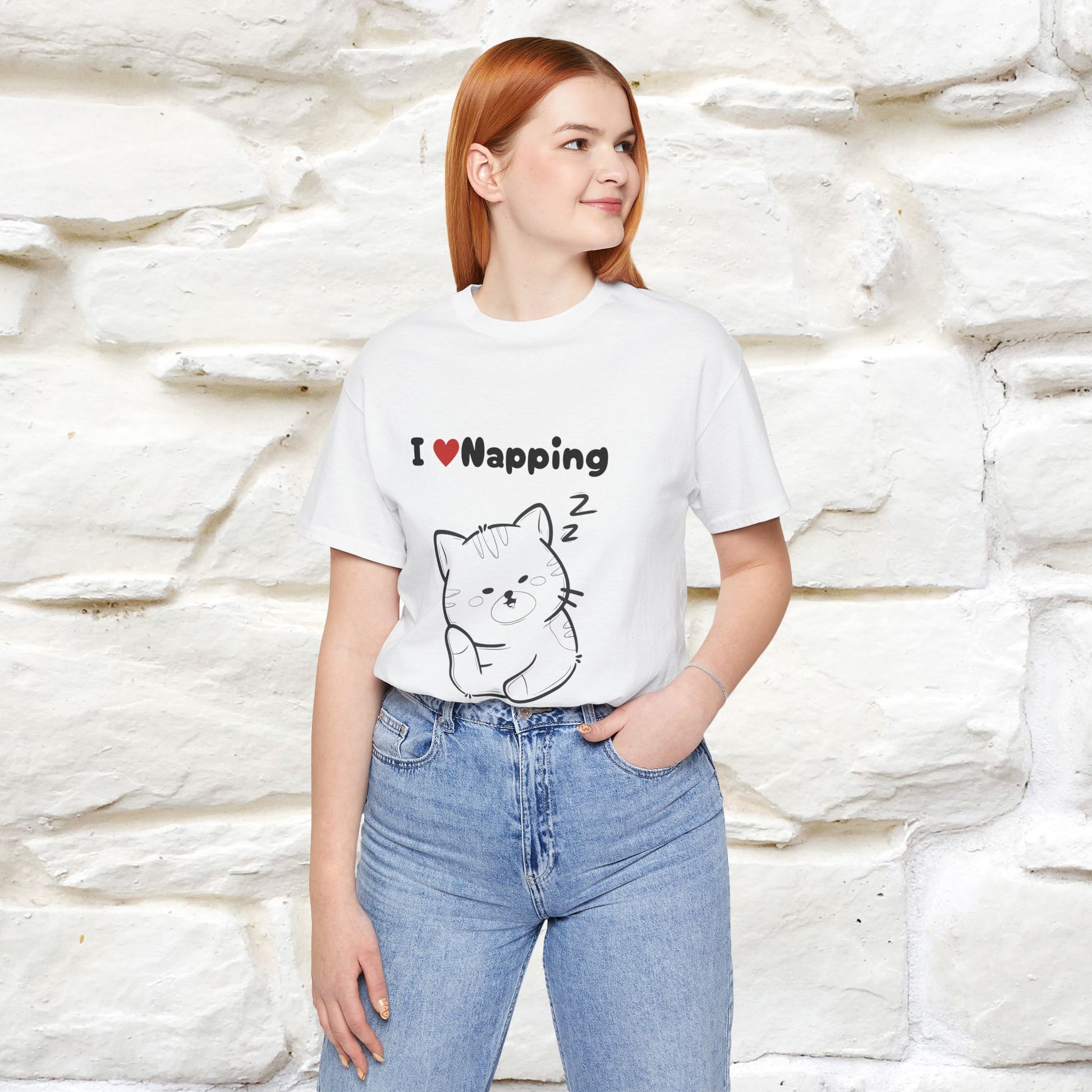 "I Love Napping" Cat T-Shirt | Nunu&Miao Studio - Nunu&Miao Studio
