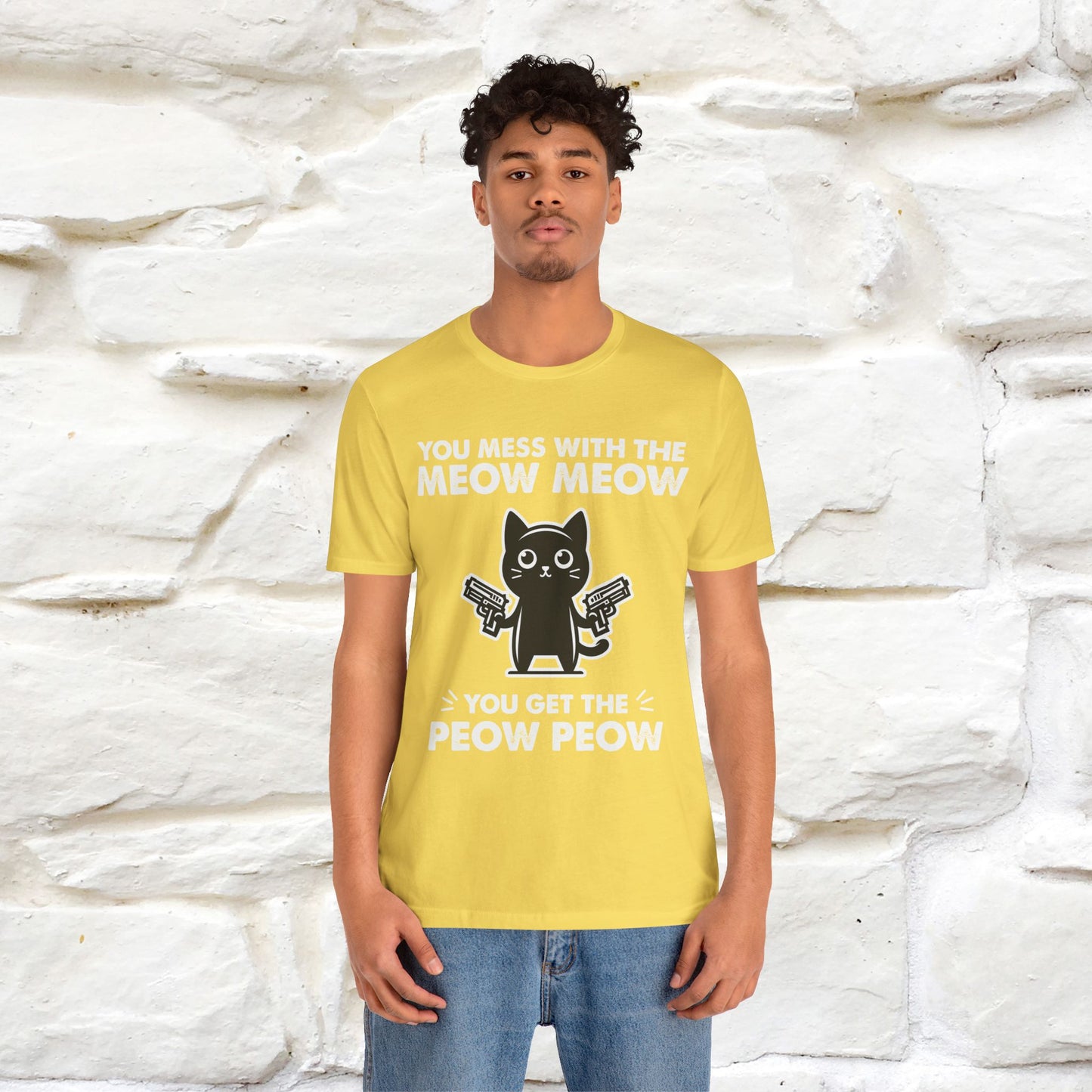 "You Mess With The Meow Meow, You Get The Peow Peow" Cat T-shirt |Nunu&Miao Studio - Nunu&Miao Studio