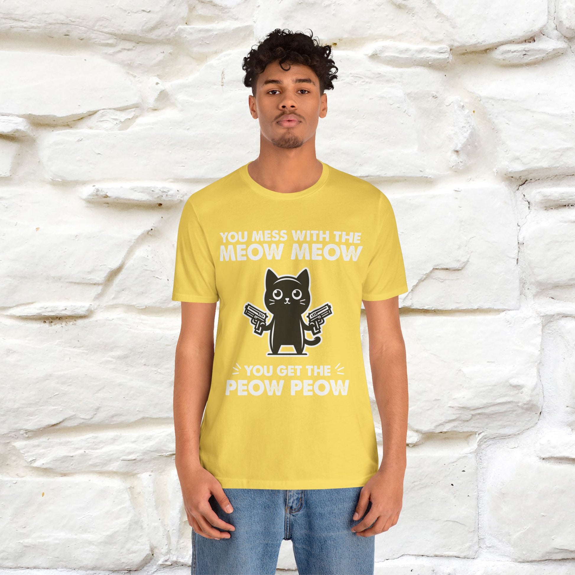 "You Mess With The Meow Meow, You Get The Peow Peow" Cat T-shirt |Nunu&Miao Studio - Nunu&Miao Studio