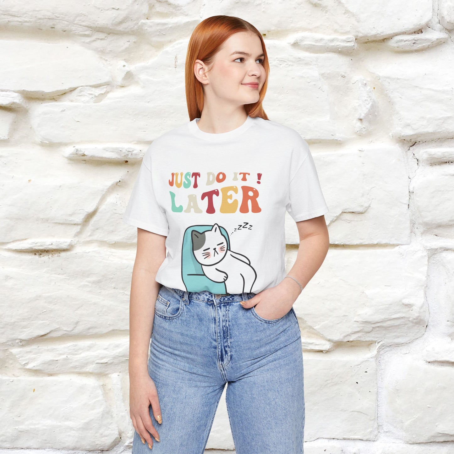 "Just Do It Later" Cat T-shirt |Nunu&Miao Studio - Nunu&Miao Studio