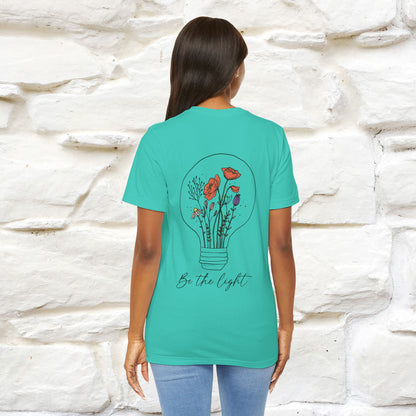 "Be The Light" Cat T-Shirt | Front & Back Design | Nunu&Miao Studio - Nunu&Miao Studio