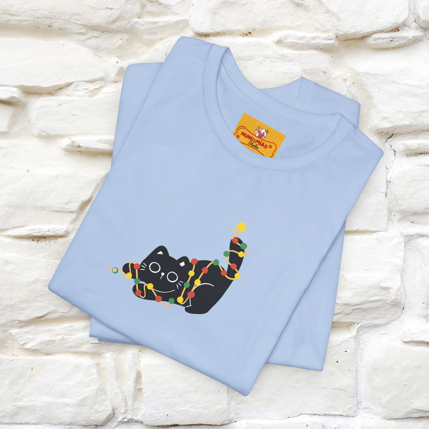 ''Be The Light" Cat T-Shirt| Front & Back Design | Nunu&Miao Studio - Nunu&Miao Studio