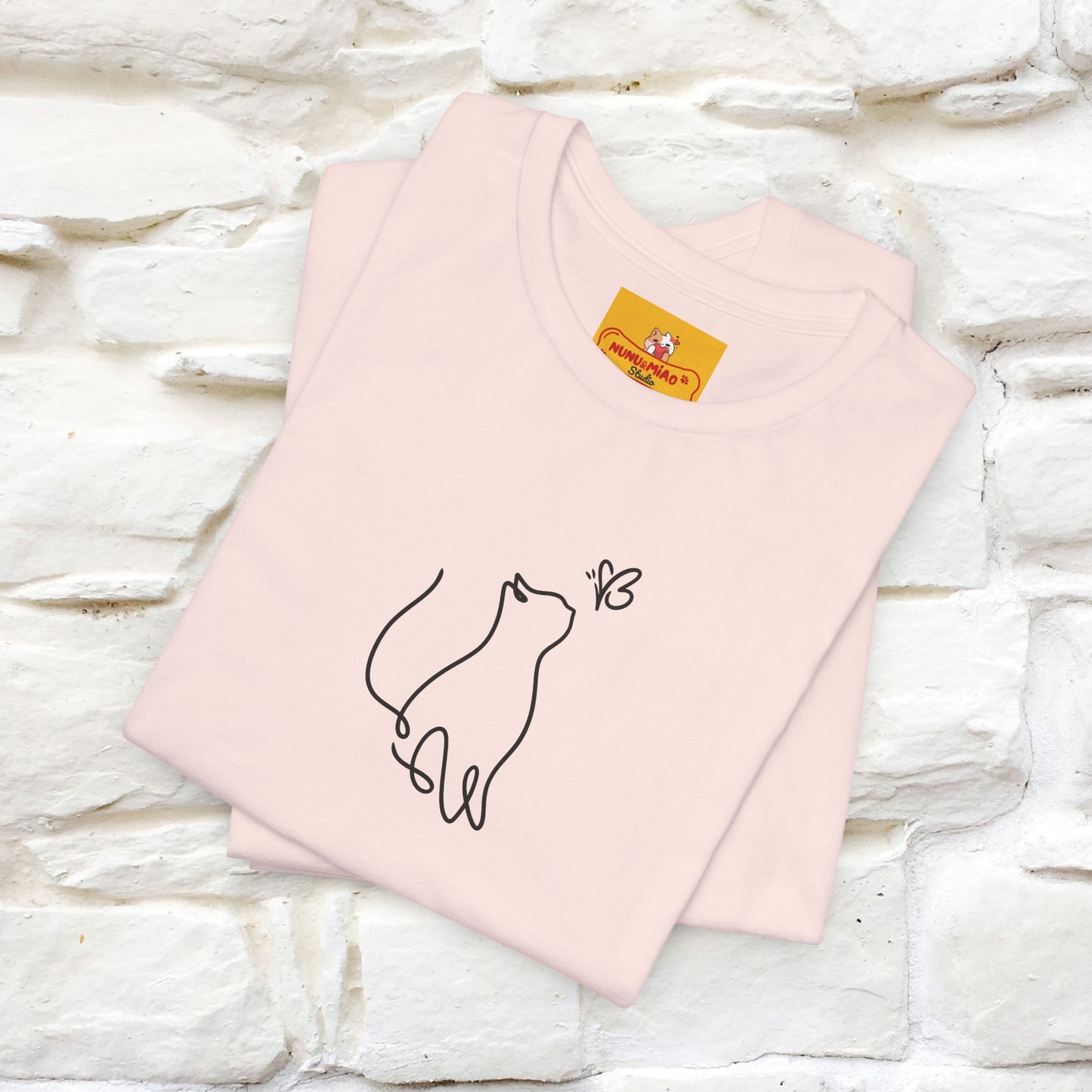 "Let Your Dreams Blossom'' Cat T-Shirt Front and Back Design | Nunu&Miao Studio - Nunu&Miao Studio