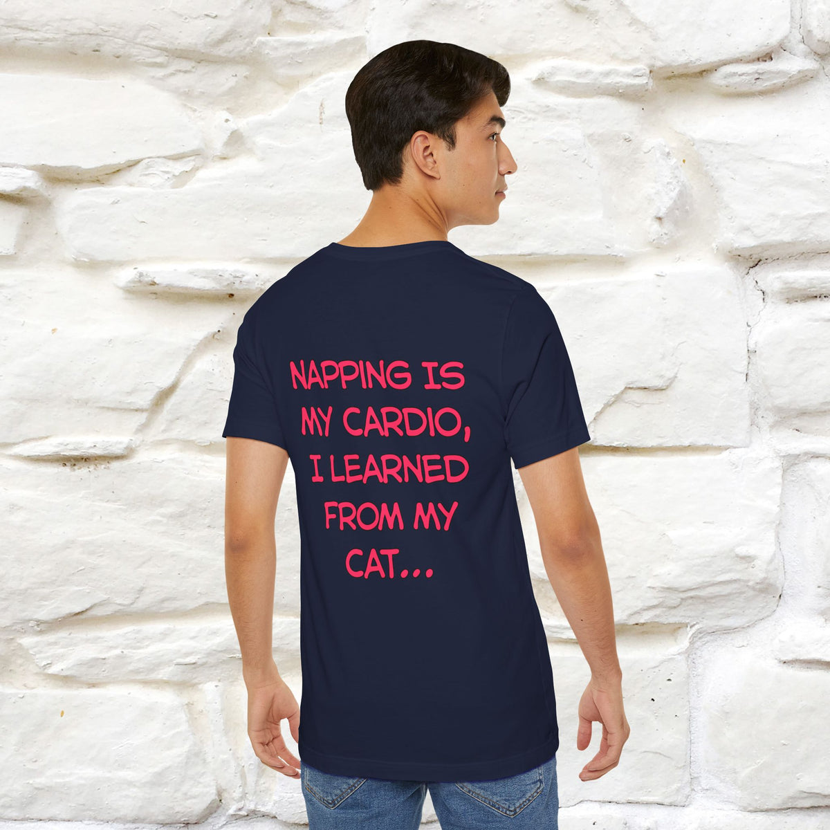 "Napping Is My Cardio, I Learned From My Cat…" Funny Cat T-shirt | Nunu&Miao Studio