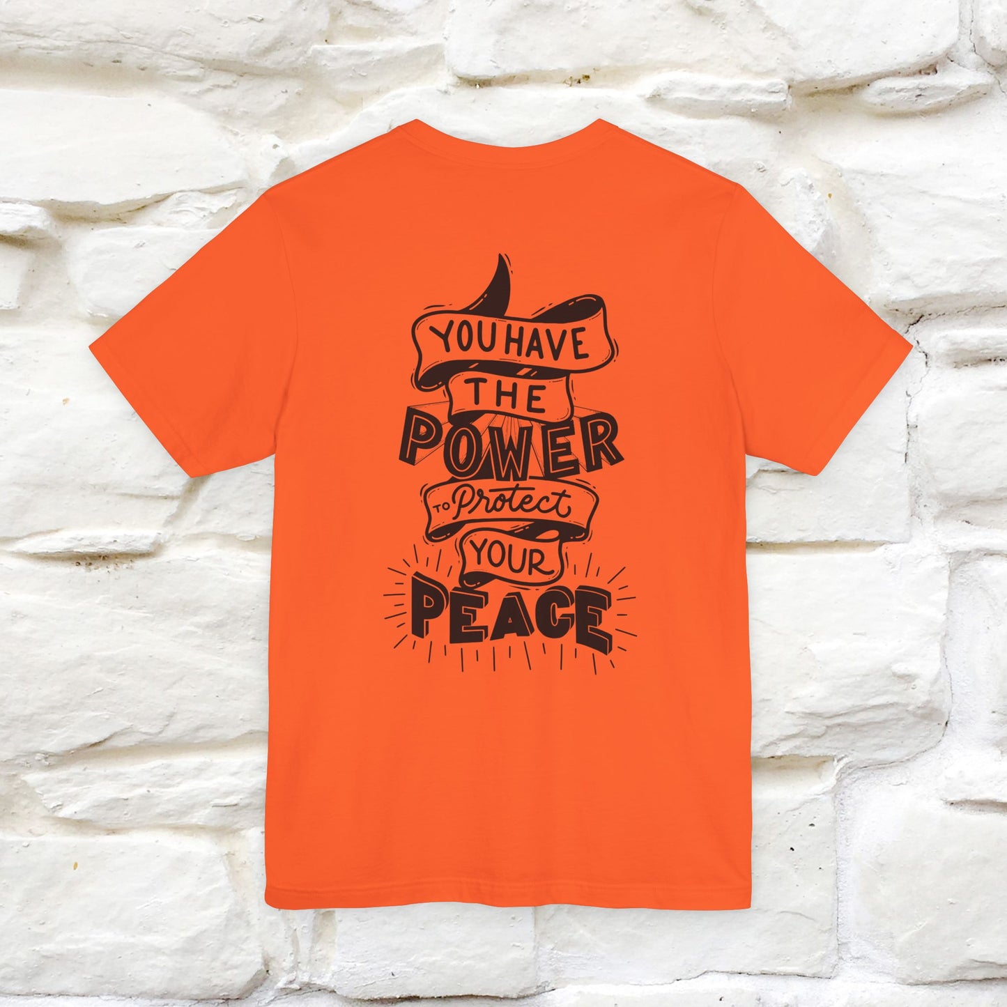 "You Have the Power to Protect Your Peace" Cat T-Shirt| Front & Back Design | Nunu&Miao Studio - Nunu&Miao Studio