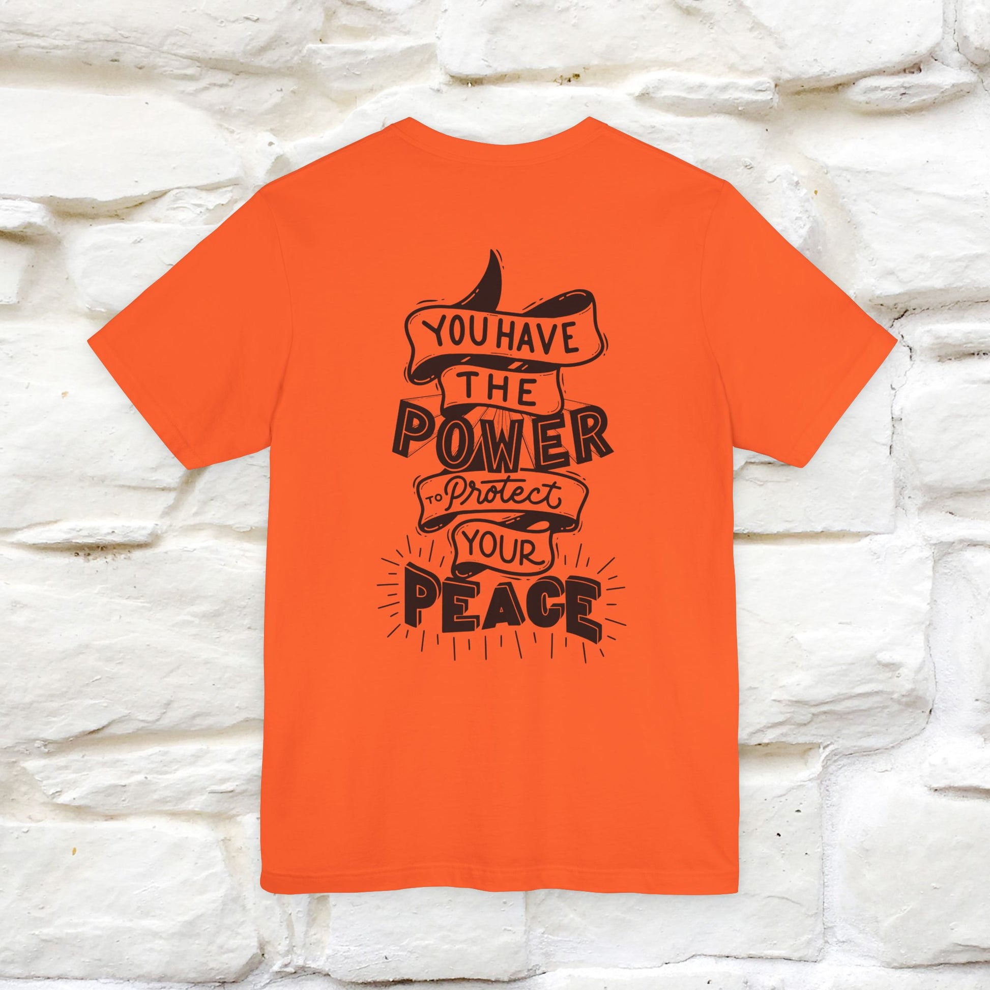 "You Have the Power to Protect Your Peace" Cat T-Shirt| Front & Back Design | Nunu&Miao Studio - Nunu&Miao Studio