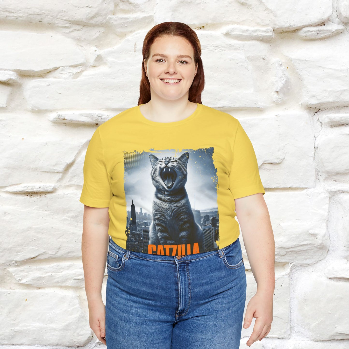 Catzilla T-Shirt | Fun Monster Cat Tee for Men & Women | 100% Cotton - Nunu&Miao Studio