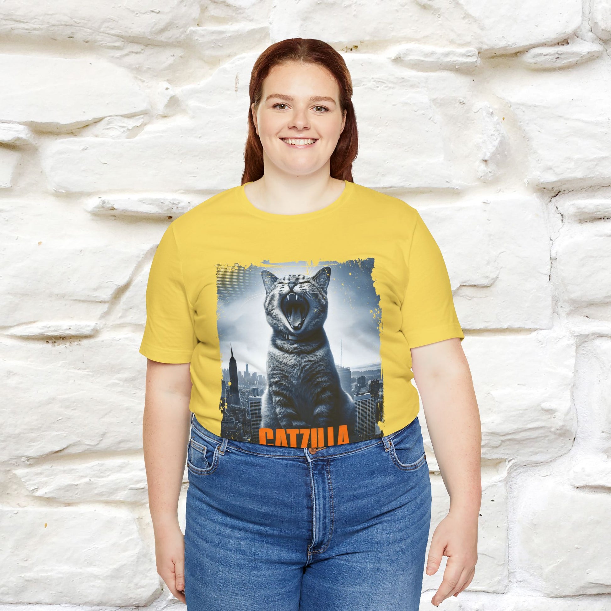 Catzilla T-Shirt | Fun Monster Cat Tee for Men & Women | 100% Cotton - Nunu&Miao Studio