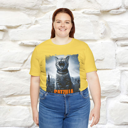 Catzilla T-Shirt | Fun Monster Cat Tee for Men & Women | 100% Cotton - Nunu&Miao Studio