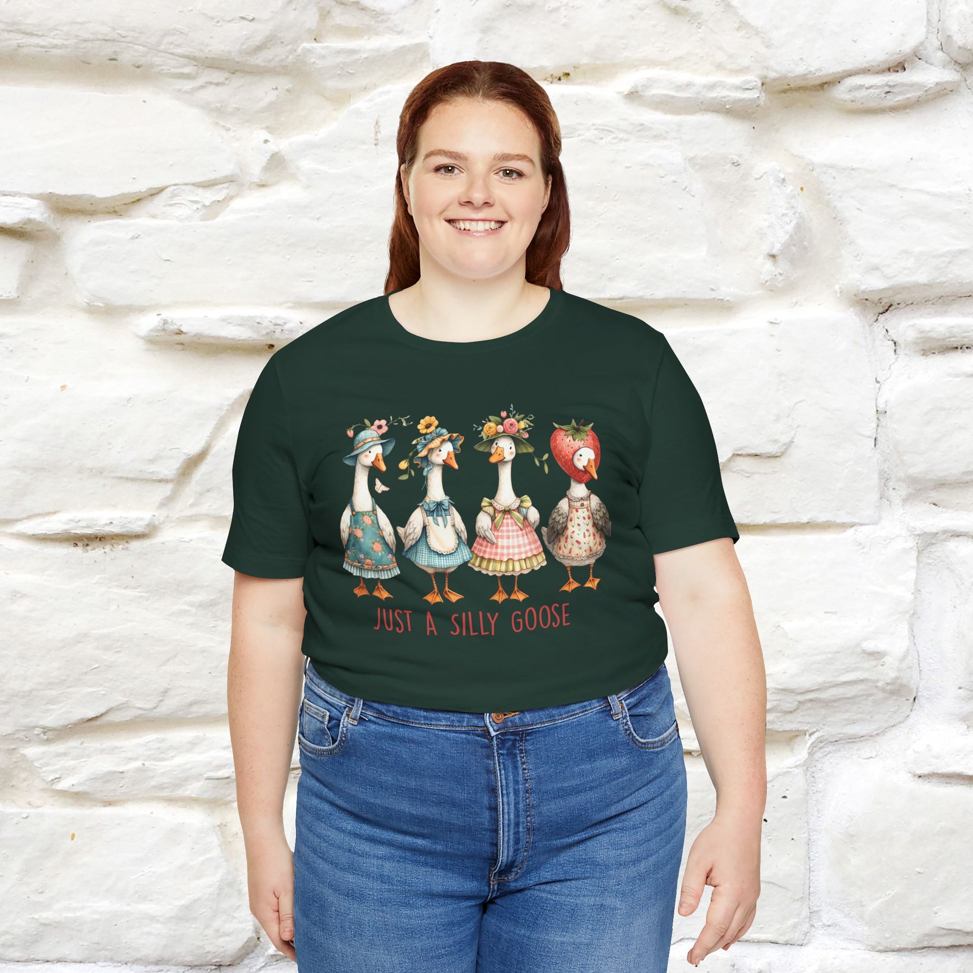 "Just A Silly Goose" Cute T-shirt |Nunu&Miao Studio - Nunu&Miao Studio