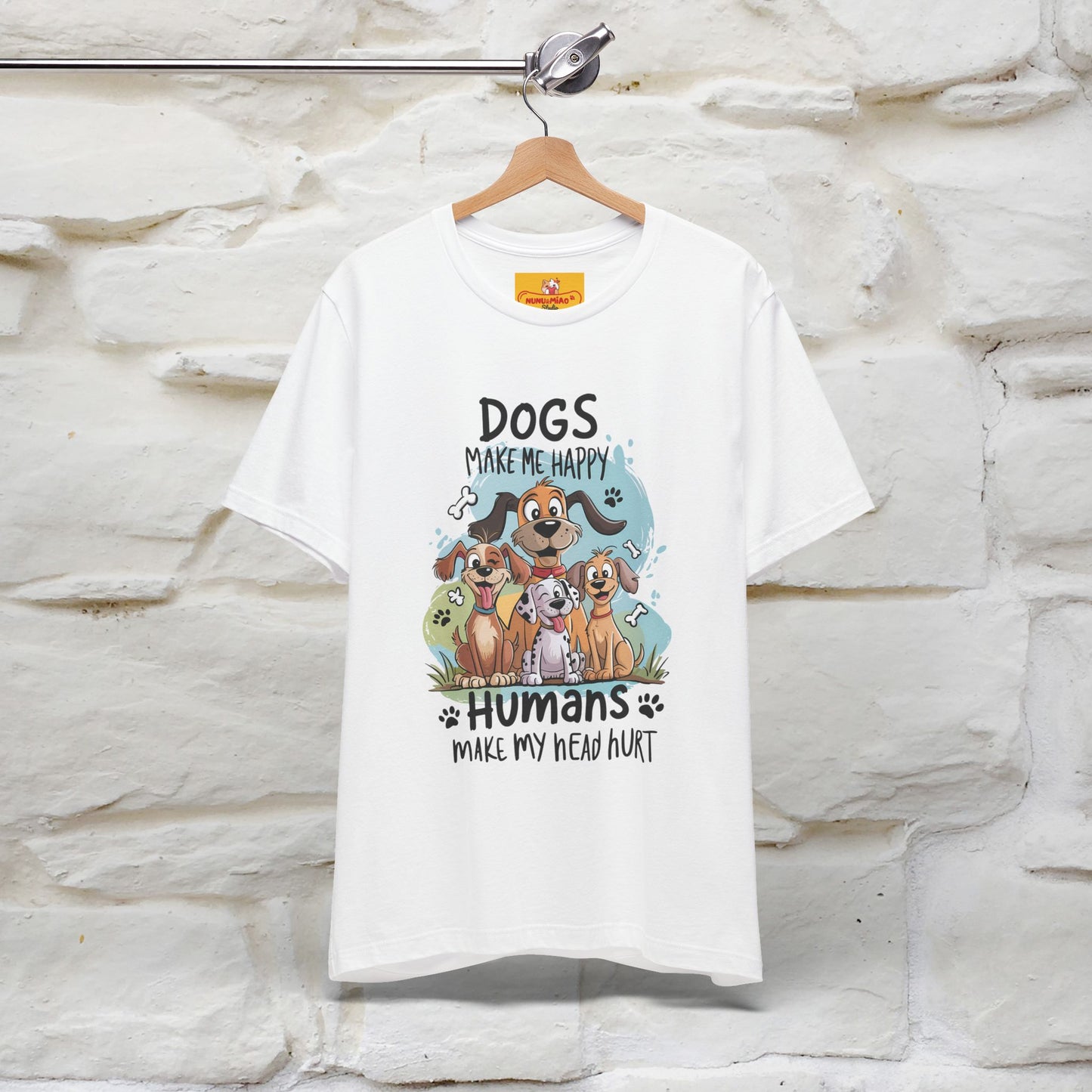 " Dogs Make Me Happy ..."  T-shirt |Nunu&Miao Studio - Nunu&Miao Studio