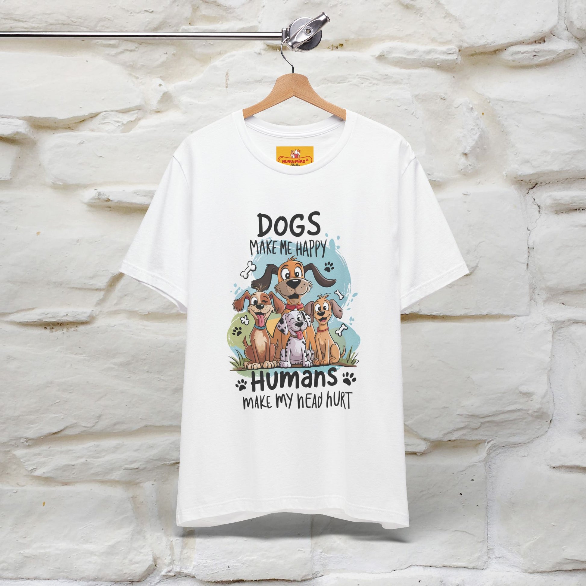 " Dogs Make Me Happy ..."  T-shirt |Nunu&Miao Studio - Nunu&Miao Studio