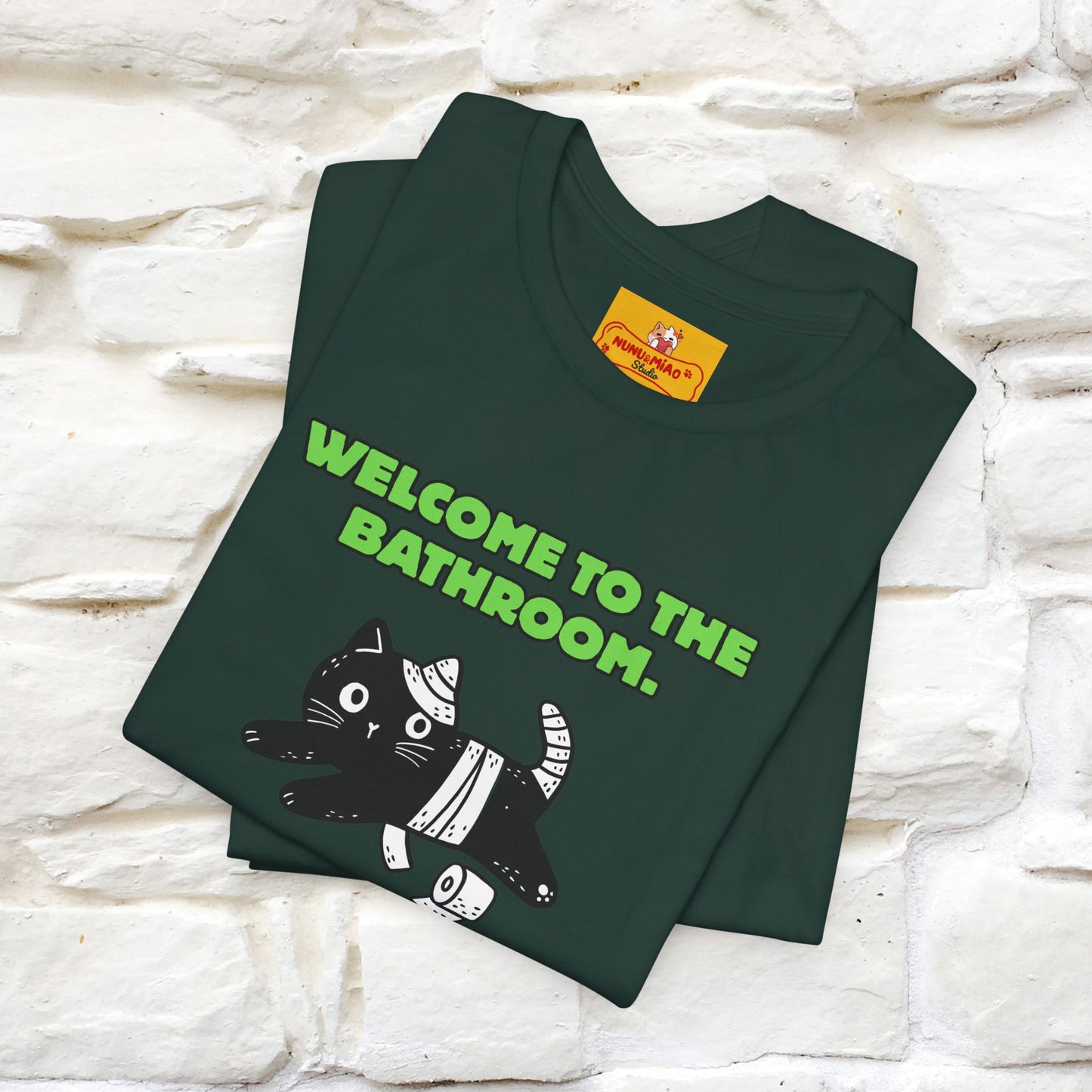 "Welcome To The Bathroom..."Funny  Cat T-shirt |Nunu&Miao Studio - Nunu&Miao Studio