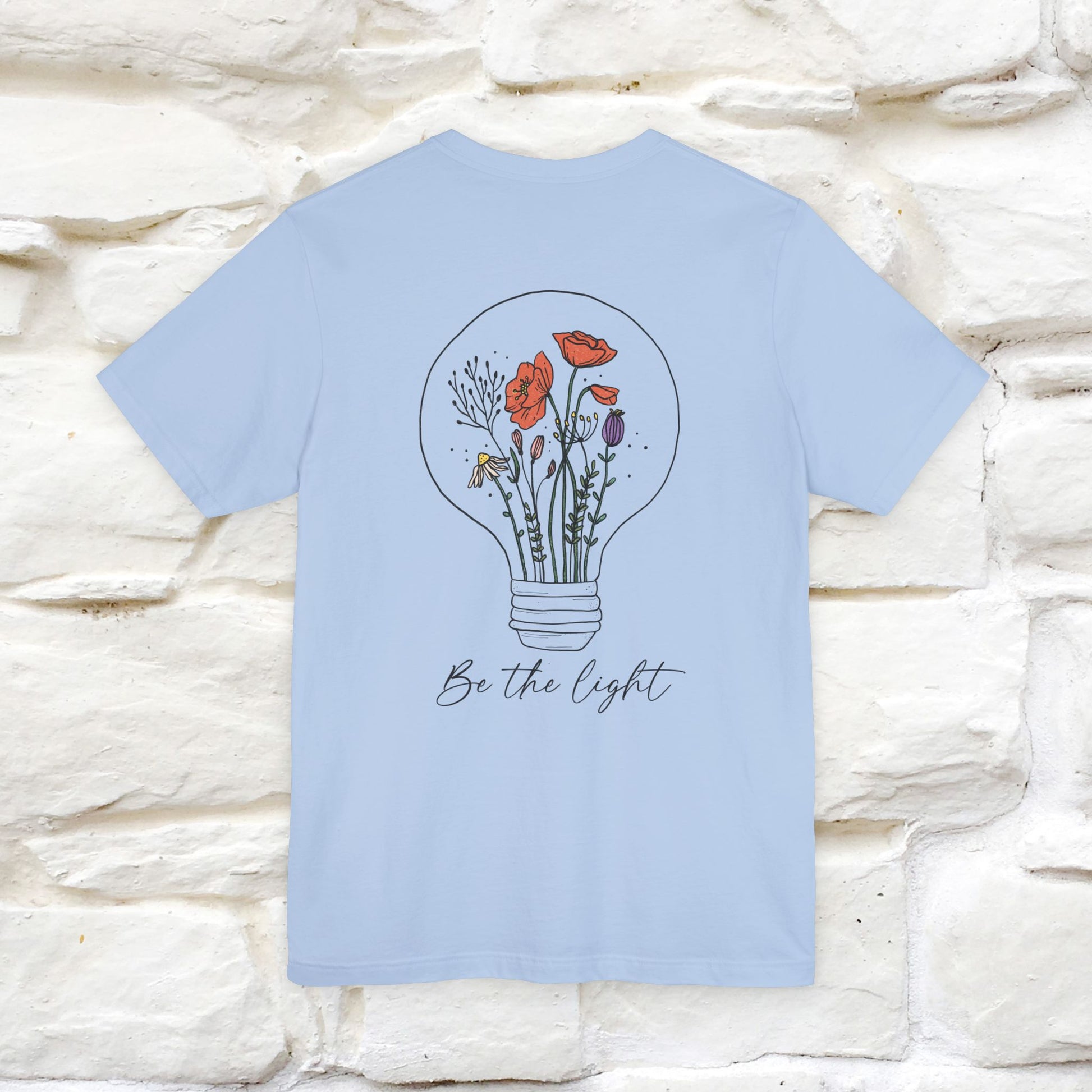"Be The Light" Cat T-Shirt | Front & Back Design | Nunu&Miao Studio - Nunu&Miao Studio