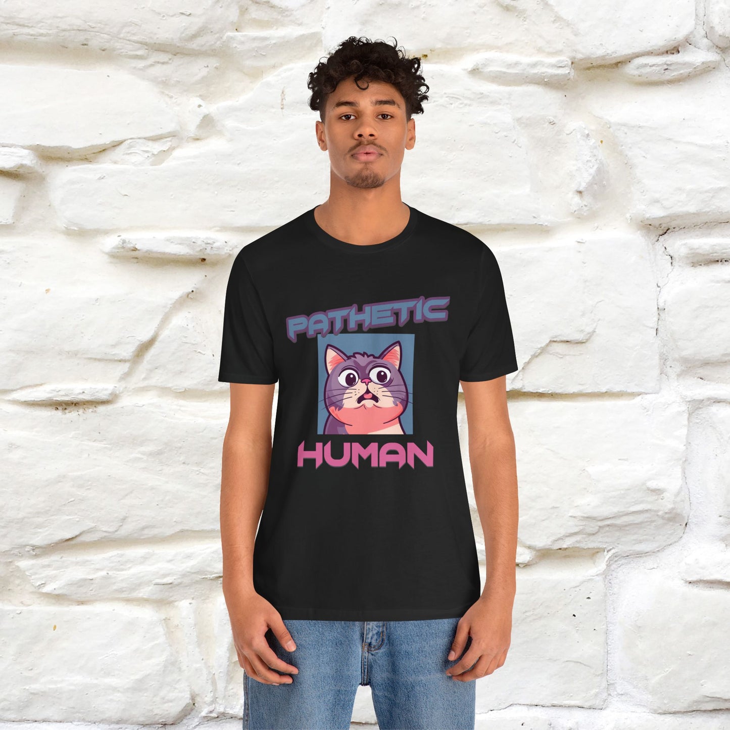 ''Pathetic Human'' | Funny Cat T-Shirt | Nunu&Miao Studio - Nunu&Miao Studio