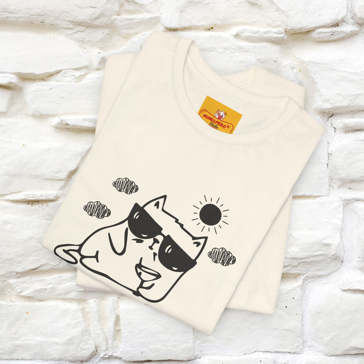 ''Chill Mode on'' Cat T-Shirt Front and Back Design | Nunu&Miao Studio