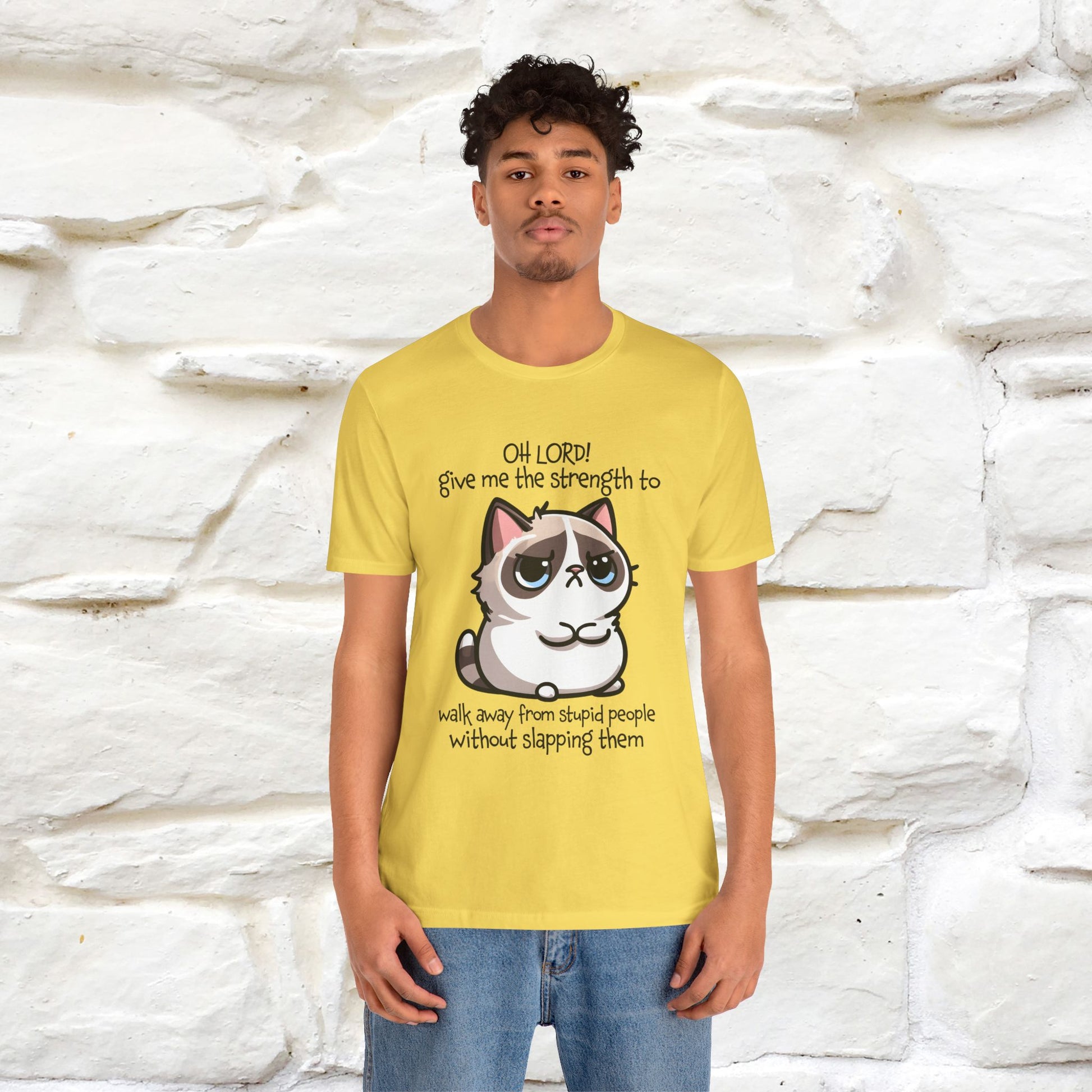 ''Oh Lord! Give Me Strength to ...'' Cat T-Shirt |  | Nunu&Miao Studio - Nunu&Miao Studio