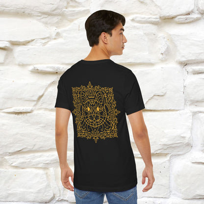 "Mandala Cat'' Cat T-Shirt Front and Back Design | Nunu&Miao Studio - Nunu&Miao Studio