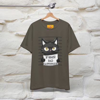 "Bad Cattitude" T-Shirt for Men & Women | 100% Cotton* - Nunu&Miao Studio