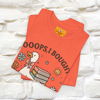 "Oooops I Bought Another Book" Funny Goose T-shirt |Nunu&Miao Studio - Nunu&Miao Studio