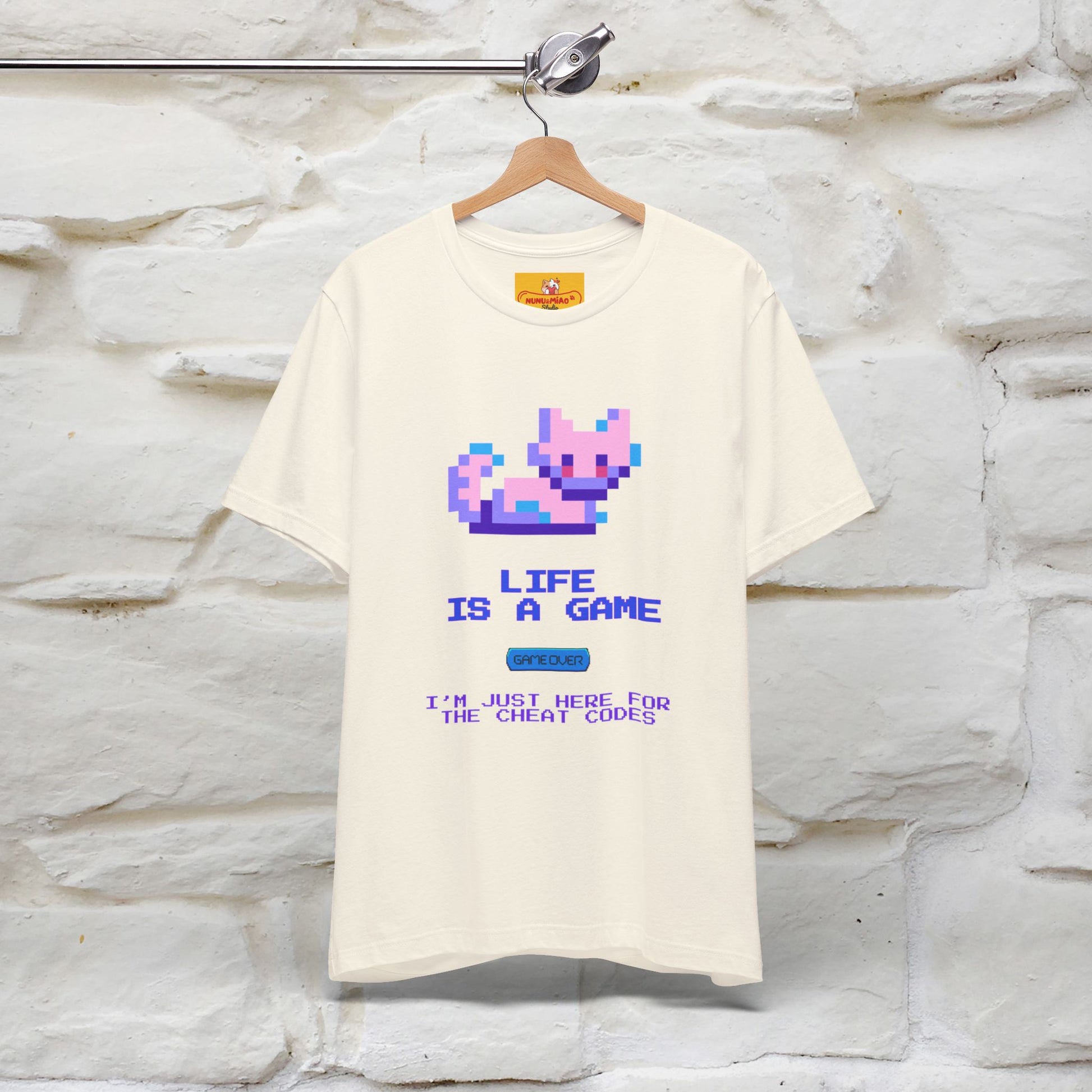 "Life Is A Game, I Am Just Here Fo The Cheat Code"  Cat T-Shirt | Nunu&Miao Studio - Nunu&Miao Studio
