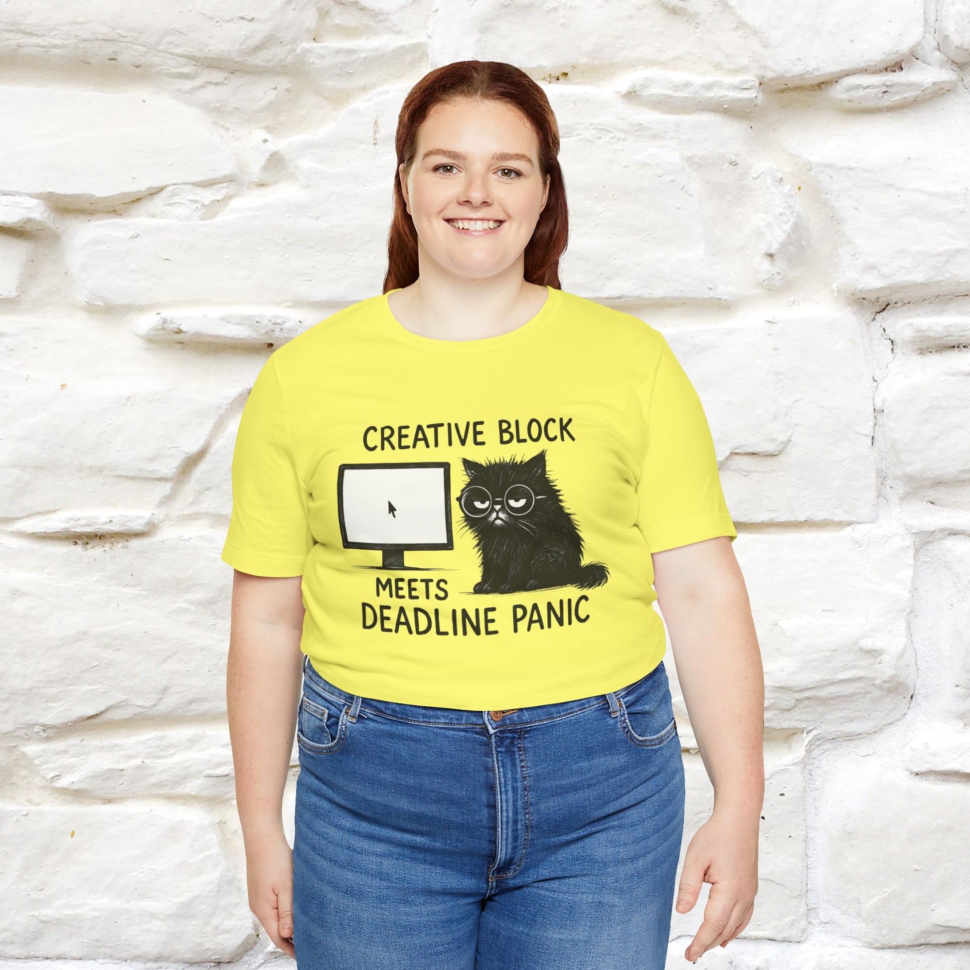 "Creative Block Meets Deadline..." |Cat T-Shirt | Nunu&Miao Studio - Nunu&Miao Studio