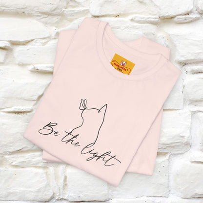 "Be The Light" Cat T-Shirt | Front & Back Design | Nunu&Miao Studio - Nunu&Miao Studio
