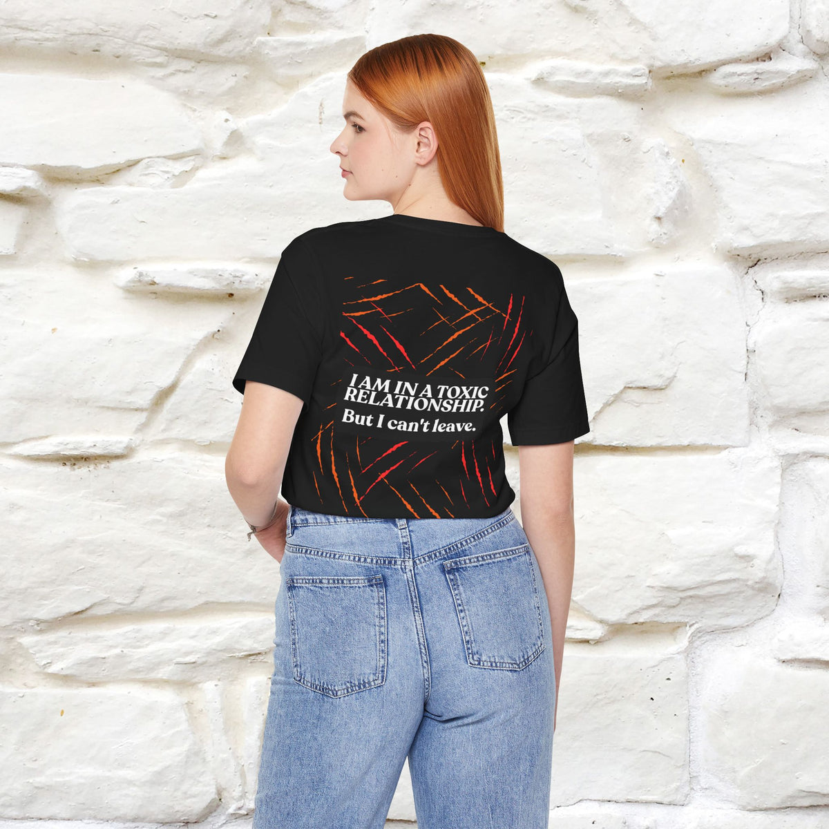 "“I Am in a Toxic Relationship"  Funny Cat T-Shirt | Front & Back Design | Nunu&Miao Studio