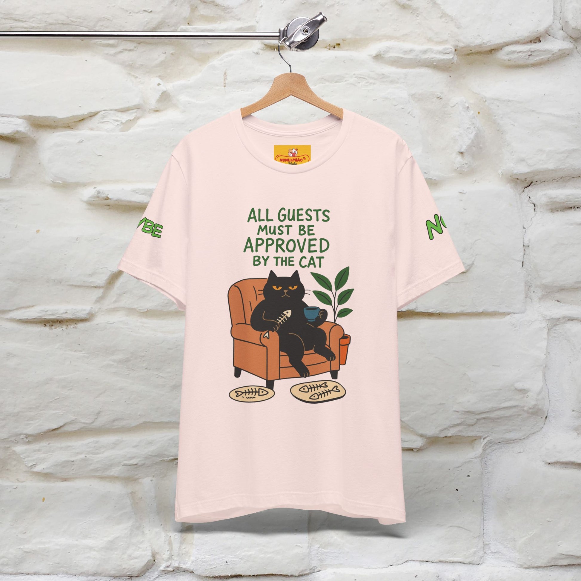 "All Guest Must Be Approved By The Cat - NO,MAYBE" Cat T-shirt |Nunu&Miao Studio - Nunu&Miao Studio