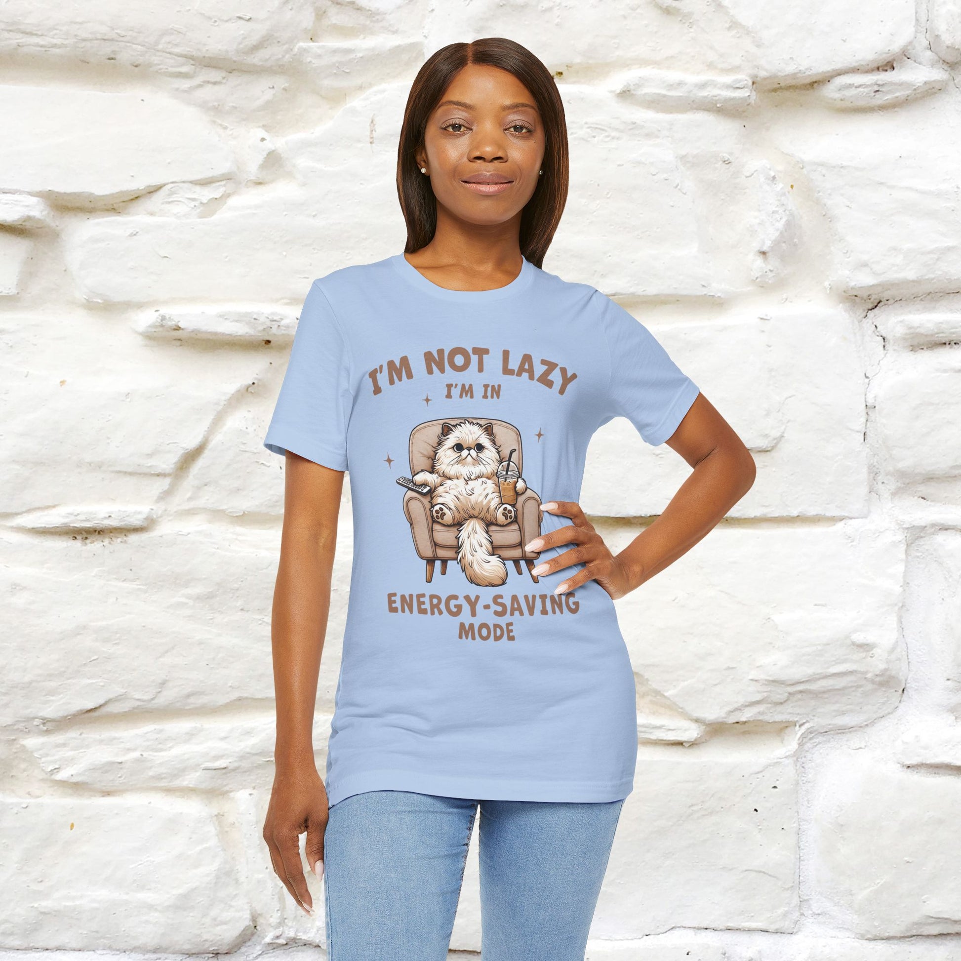 "I'm Not Lazy I'm In Energy-Saving Mode " Cat T-shirt |Nunu&Miao Studio - Nunu&Miao Studio