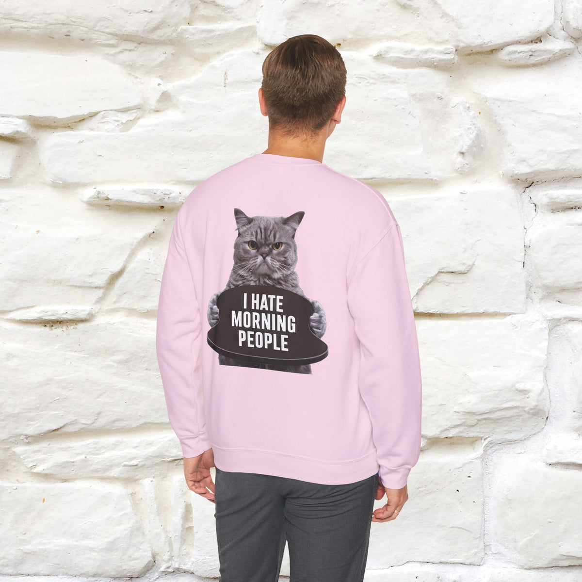"I Hate Morning People'' |Cat Sweatshirt | Nunu&Miao Studio