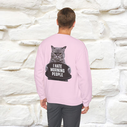 "I Hate Morning People'' |Cat Sweatshirt | Nunu&Miao Studio