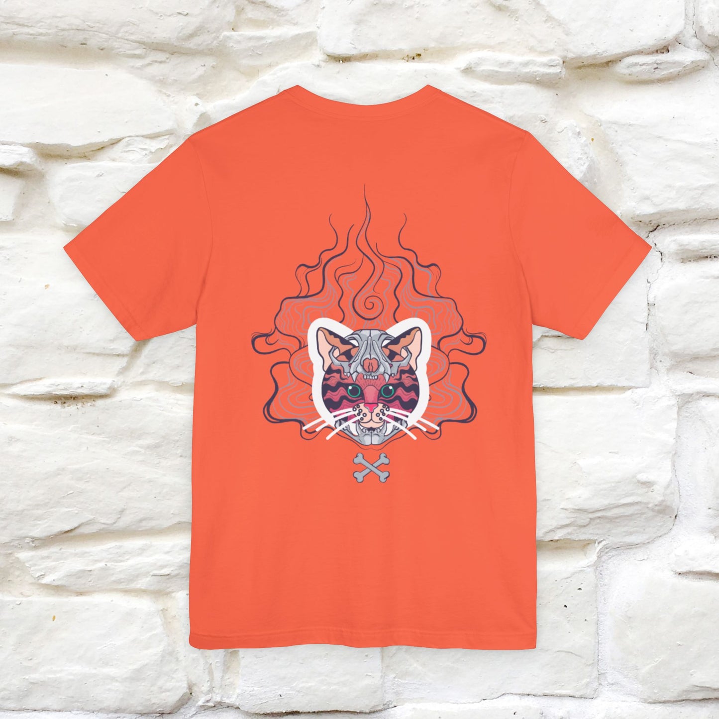 ''Air Fire Cat'' | Cat T-Shirt Front and Back Design | Nunu&Miao Studio - Nunu&Miao Studio
