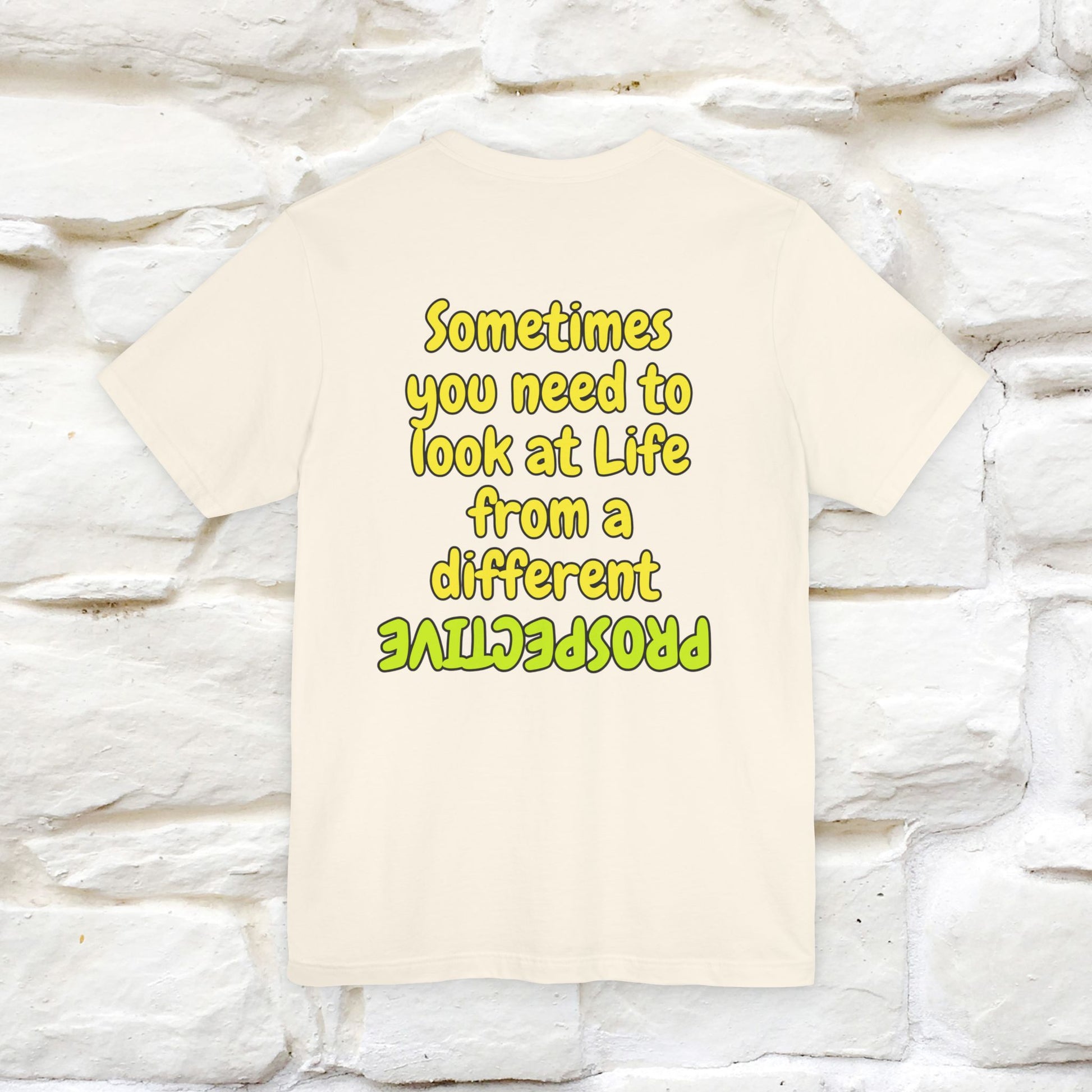 "Sometimes You Need to Look at Life from a Different Perspective" Cat T-Shirt | Front & Back Design | Nunu&Miao Studio - Nunu&Miao Studio